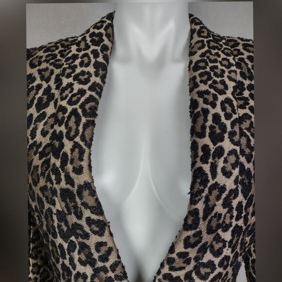 SMYTHE Anytime Leopard Jacquard Blazer Size 2 Animal Print - Picture 12 of 16